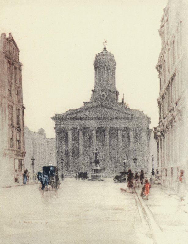 Glasgow: The Royal Exchange (kleurenlitho) door Robert Eadie