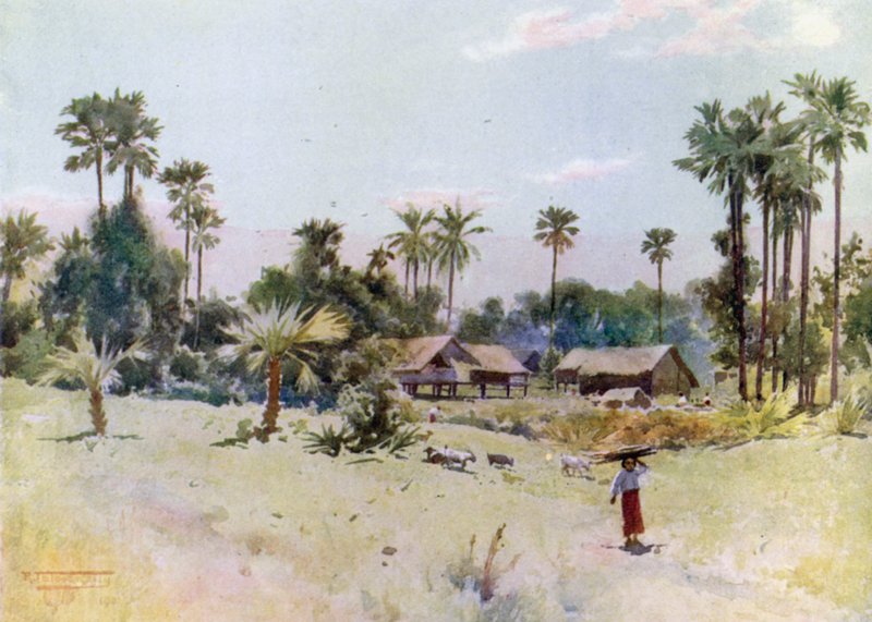 Een Birmaans Dorp door Robert George Talbot Kelly