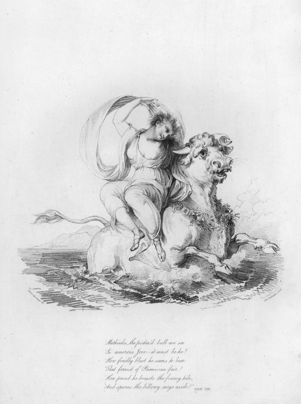 Anacreon, Ode LIV (gravure) door Robert Kerr (after) Porter