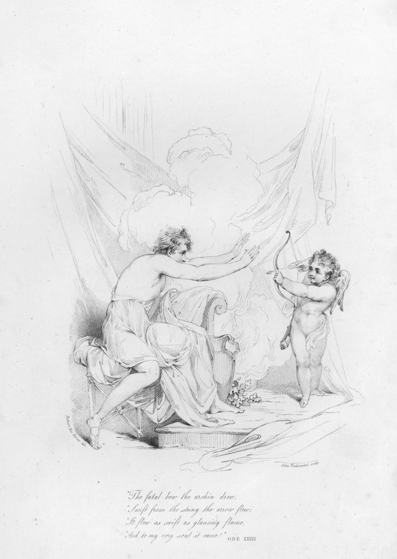 Anacreon, Ode XXXIII (gravure) door Robert Kerr (after) Porter