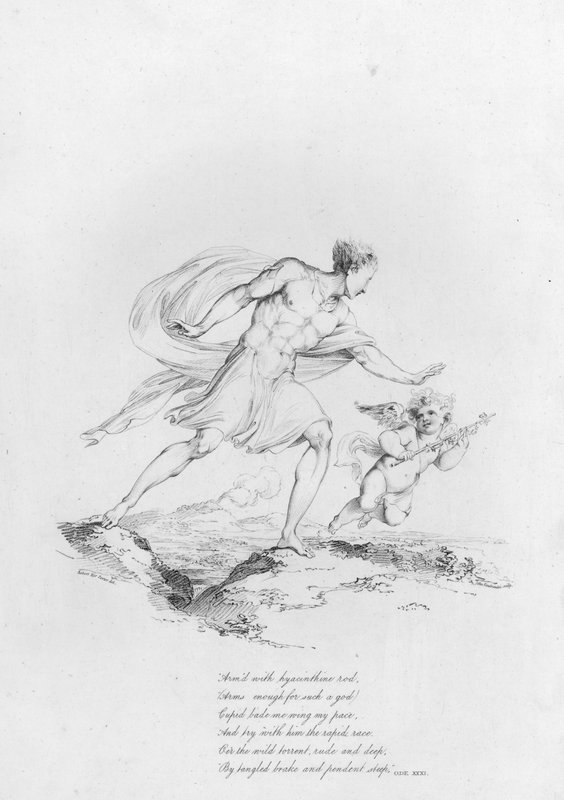Anacreon, Ode XXXI door Robert Kerr (after) Porter