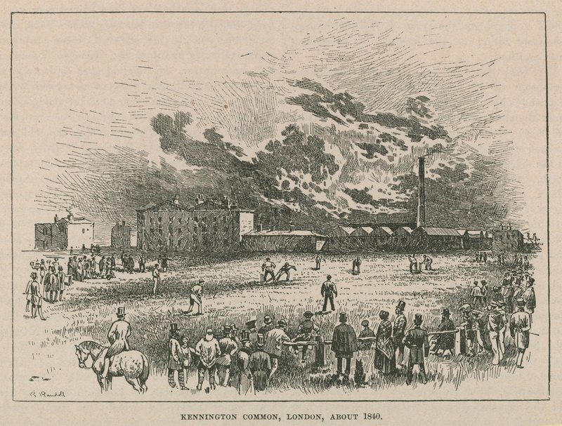 Kennington common, Londen, circa 1840 door Robert Randoll