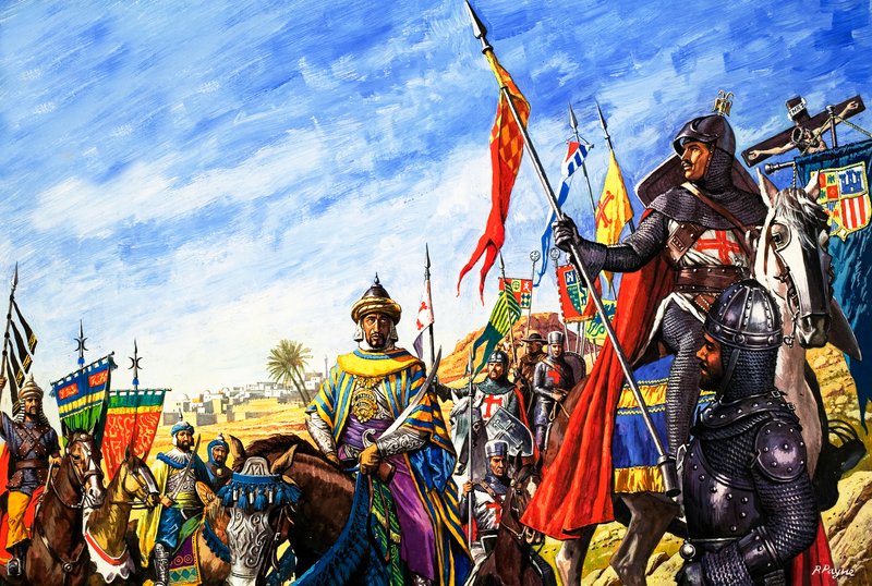 Frederik II in de kruistochten door Roger Payne