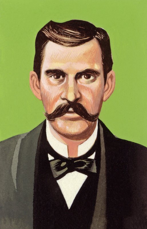 Doc Holliday (gouache op papier) door Ron Embleton