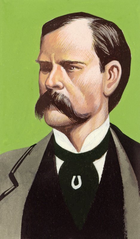 Wyatt Earp (gouache op papier) door Ron Embleton