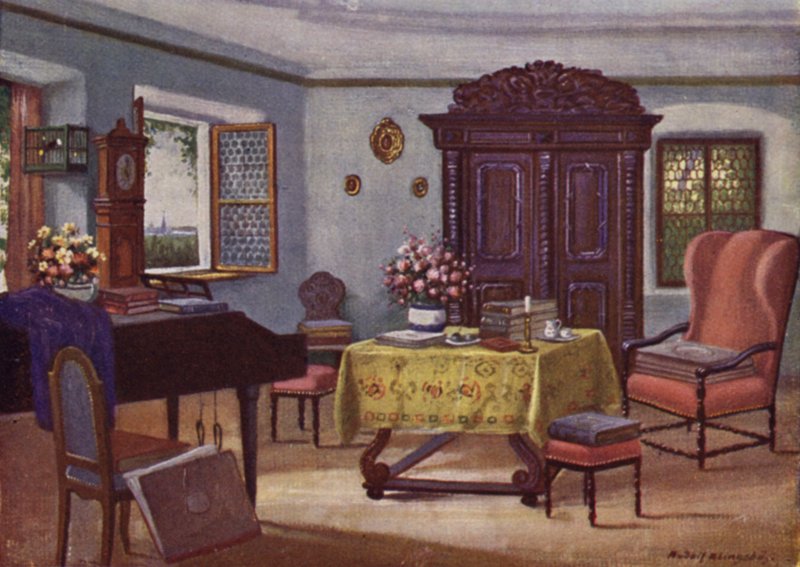 Mozarts kamer op de Kahlenberg door Rudolf Klingsbogl