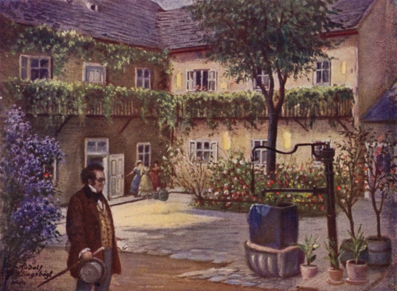 Het "Dreimaderlhaus" door Rudolf Klingsbogl