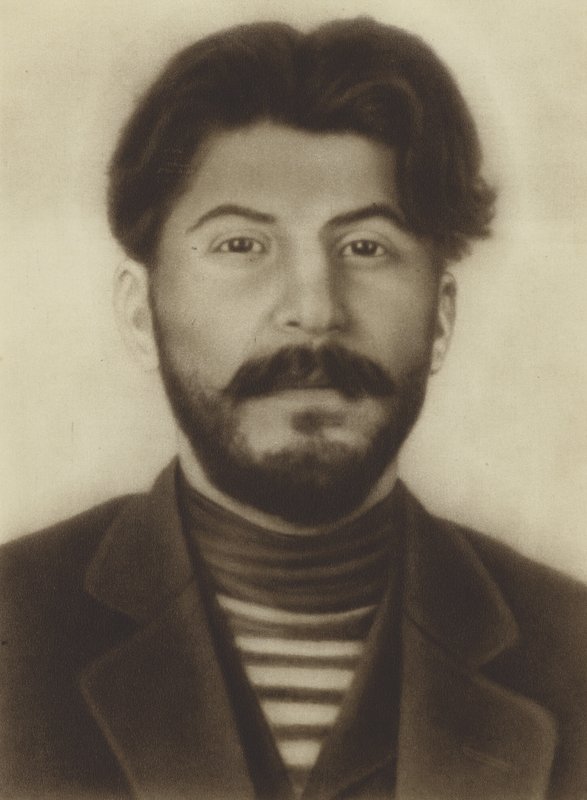 Joseph Stalin, Sovjet leider, als jonge man door Russian Photographer