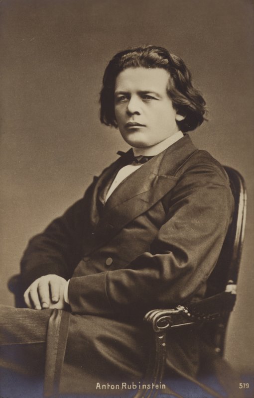 Portret van Anton Rubinstein door Russian Photographer