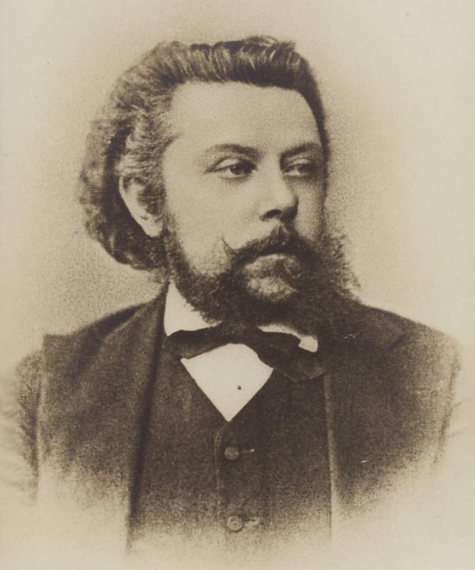 Portret van Modest Moessorgski door Russian Photographer