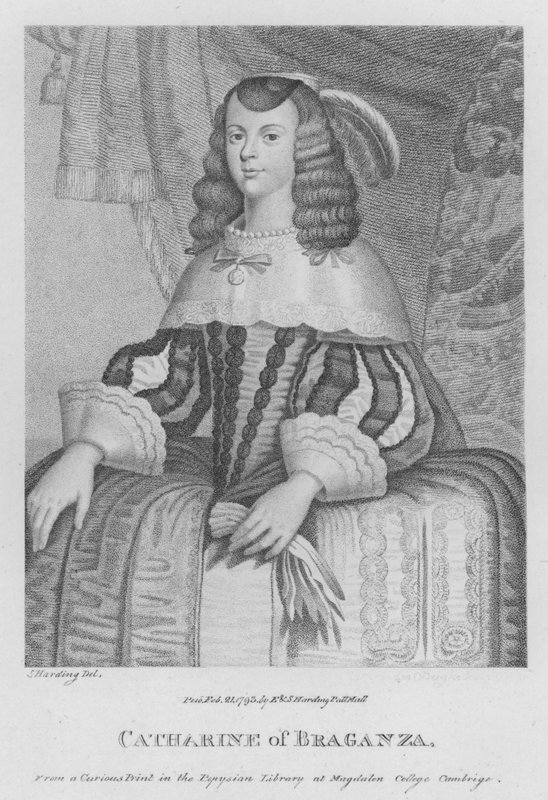 Catharina van Braganza door S. (after) Harding