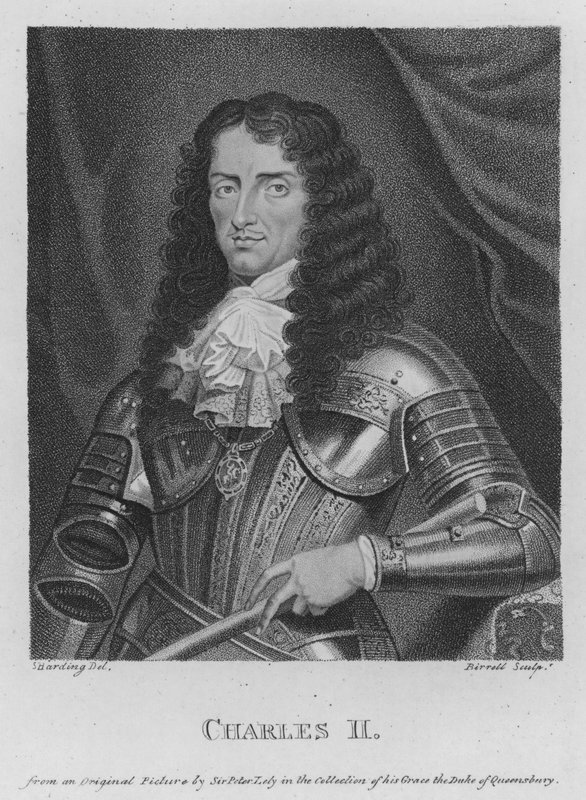 Karel II door S. (after) Harding