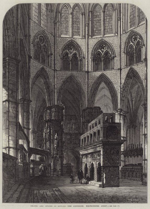 Kapel en heiligdom van Edward de Belijder, Westminster Abbey door Samuel Read