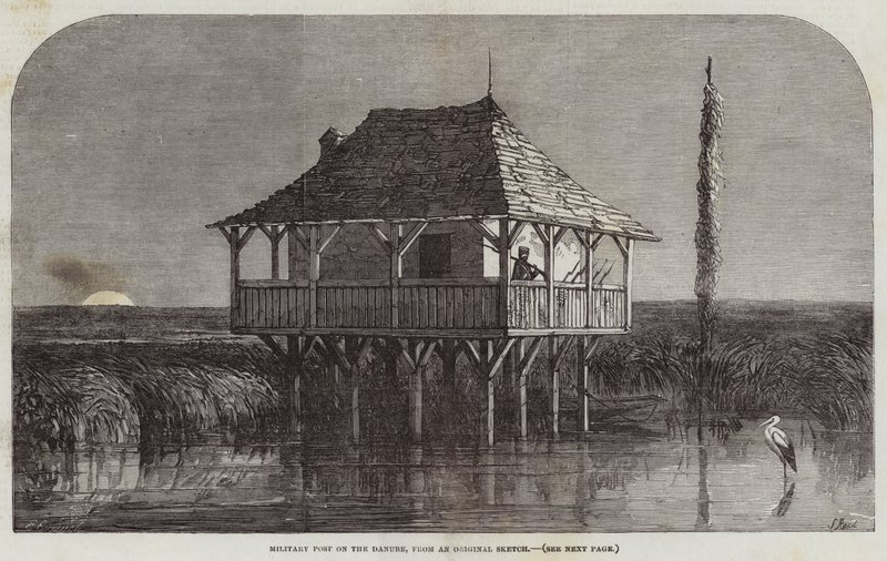 Militaire post aan de Donau door Samuel Read