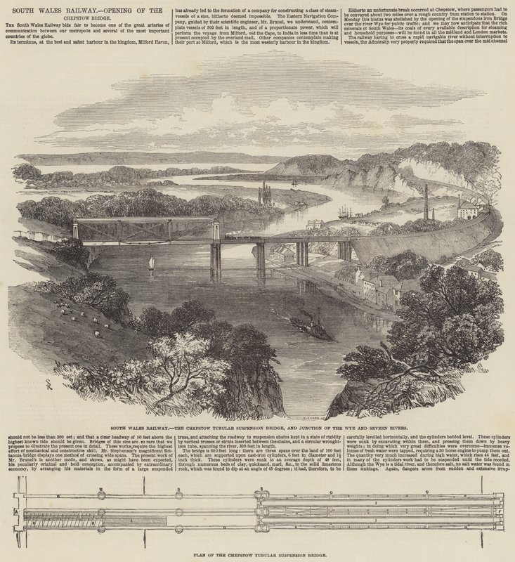 Zuid-Wales Spoorweg, Opening van de Chepstow Brug door Samuel Read