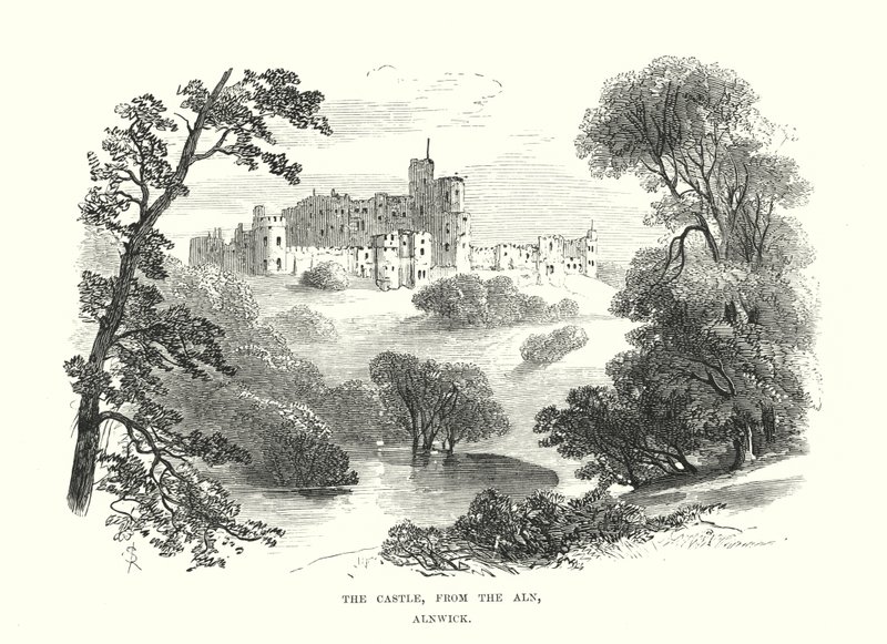 Het Kasteel, vanaf de Aln, Alnwick door Samuel Read