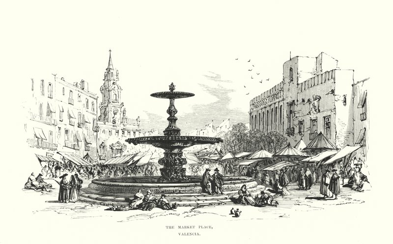 De Markt, Valencia door Samuel Read