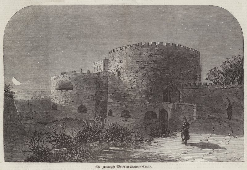 De middernachtwacht bij Walmer Castle door Samuel Read