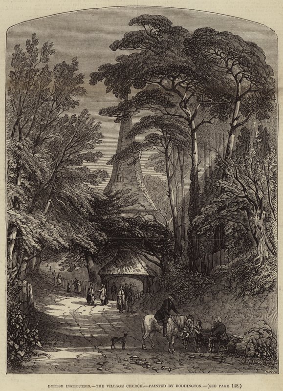 Het dorpskerkje door Samuel Read