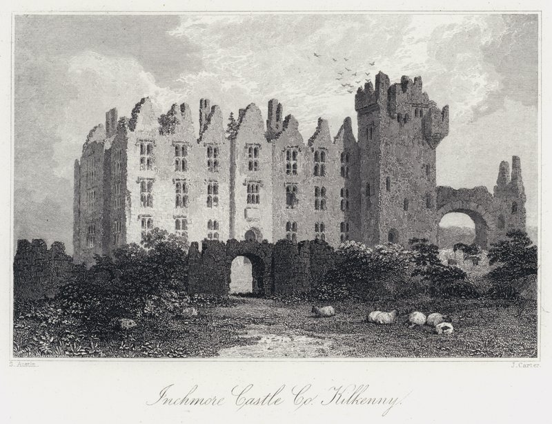 Inchmore Kasteel, Co Kilkenny (gravure) door Samuel (after) Austin