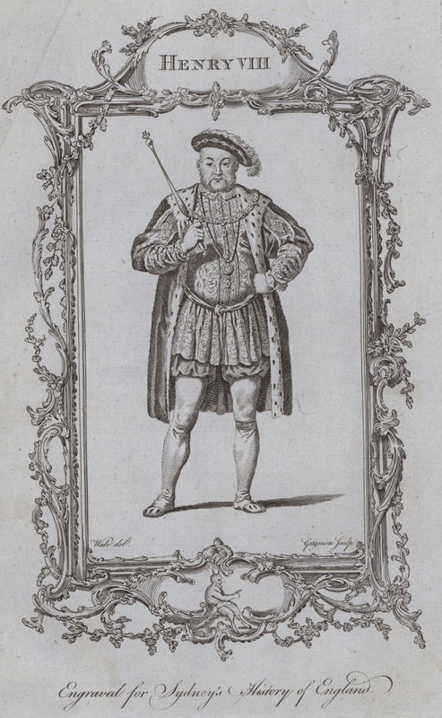 Henry VIII (gravure) door Samuel (after) Wale