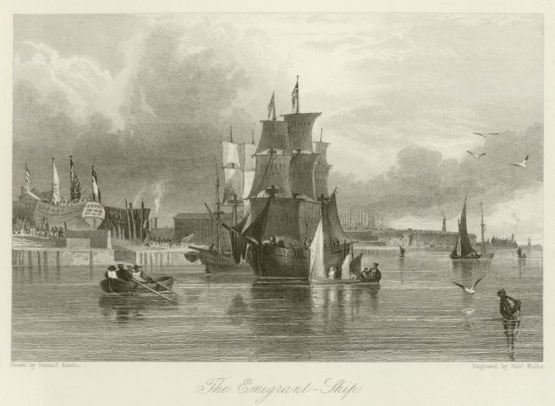 Het Emigrantenschip door Samuel Austin