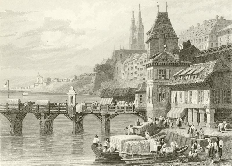 Bazel, aan de Rijn door Samuel Prout