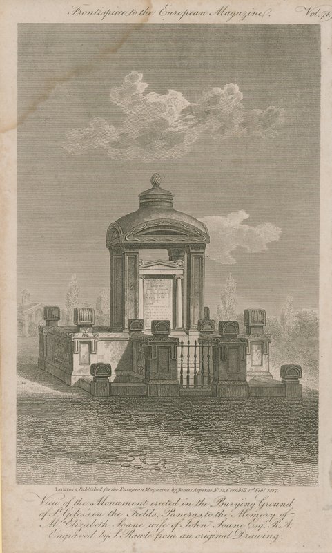 Monument voor Elizabeth Soane door Samuel Rawle