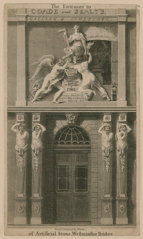 De ingang van Coade en Sealy