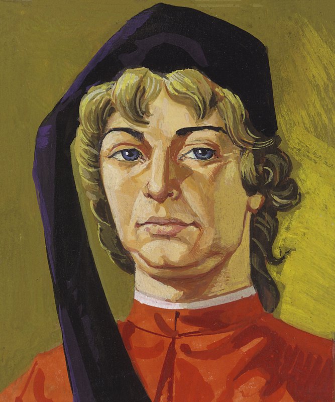 Amerigo Vespucci (gouache op papier) door Severino Baraldi