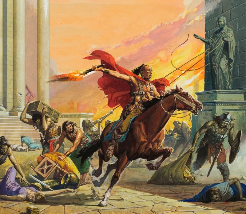 Barbaren aan de poort door Severino Baraldi