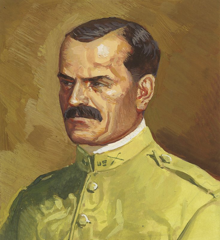 Kolonel Gaillard (gouache op papier) door Severino Baraldi