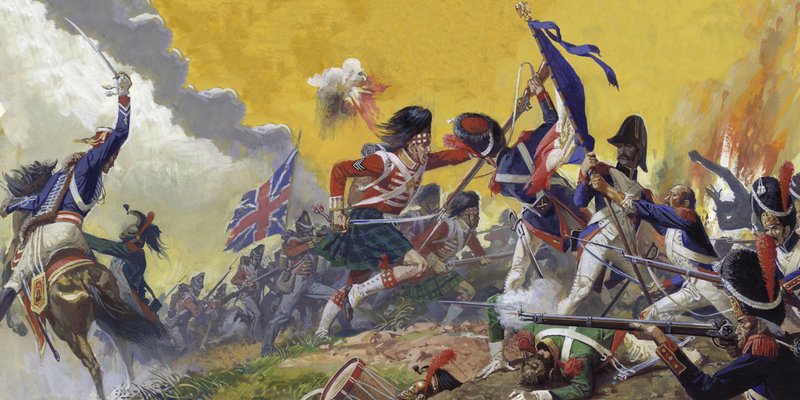 De slag bij Waterloo door Severino Baraldi