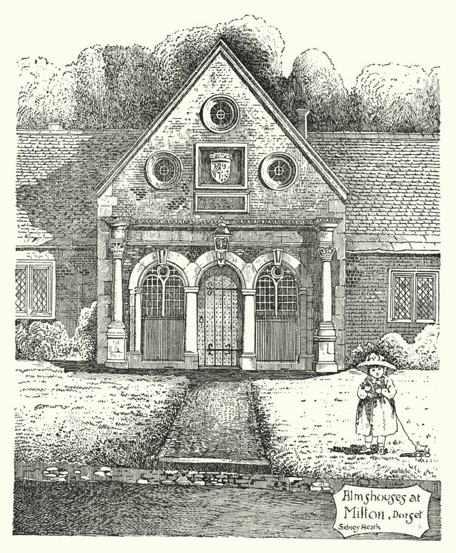 Almshouses in Milton, Dorset door Sidney Heath