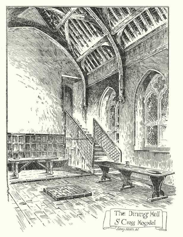De Eetzaal, St Cross Hospital door Sidney Heath