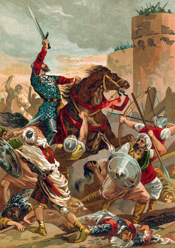 El Cid bedreigt de stad Valencia door Spanish School