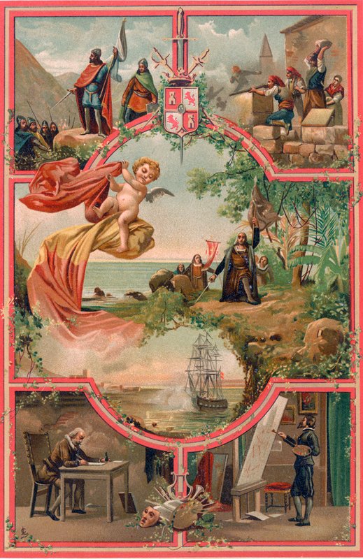 Spaanse Geschiedenis - Frontispice door Spanish School