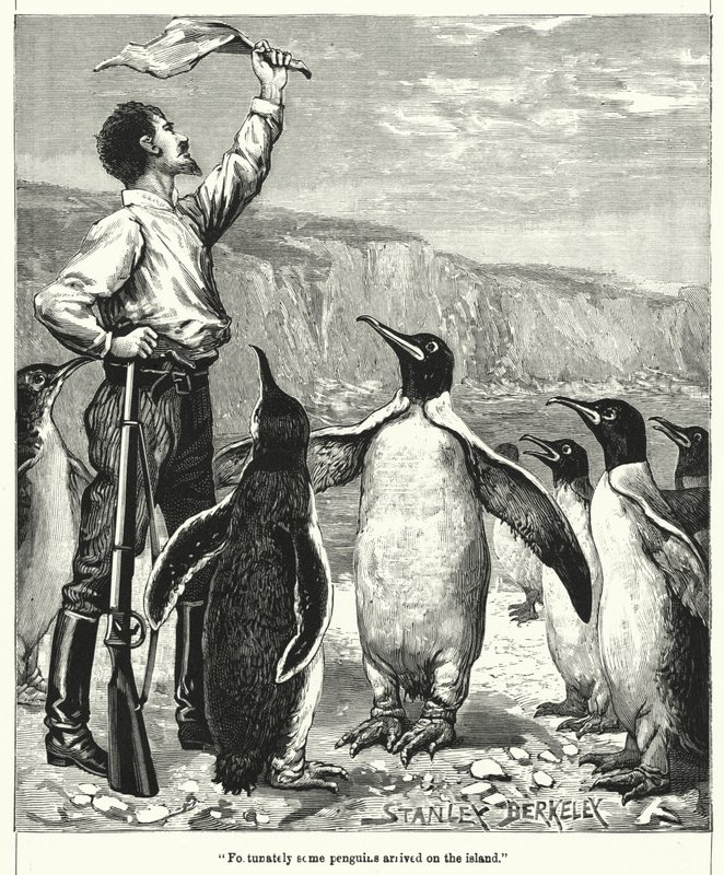 Gelukkig kwamen er enkele pinguïns op het eiland aan door after Stanley Berkeley