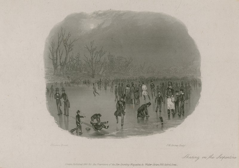 Schaatsen op de Serpentine, Hyde Park, Londen door Stephen Pearce