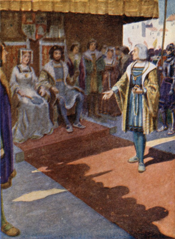 Koning Ferdinand en Koningin Isabella ontvangen Columbus door Stewart Orr