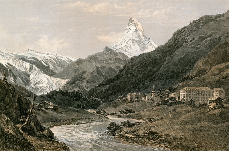 Zermatt en de Matterhorn door Swiss School