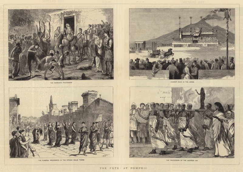 De Feesten in Pompeii door Sydney Prior Hall