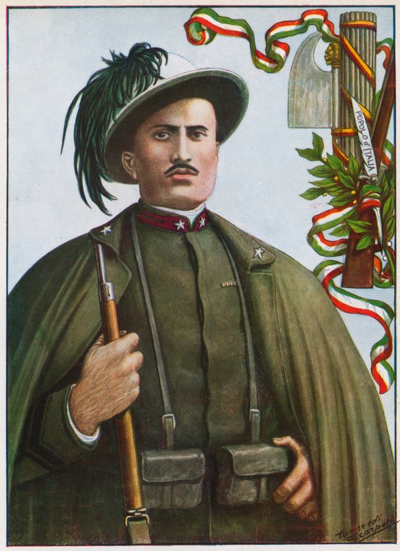 Infanteriesoldaat Benito Mussolini door Tancredi Scarpelli