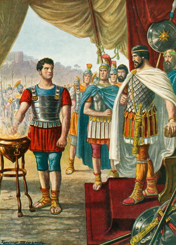 Mucius Scaevola door Tancredi Scarpelli