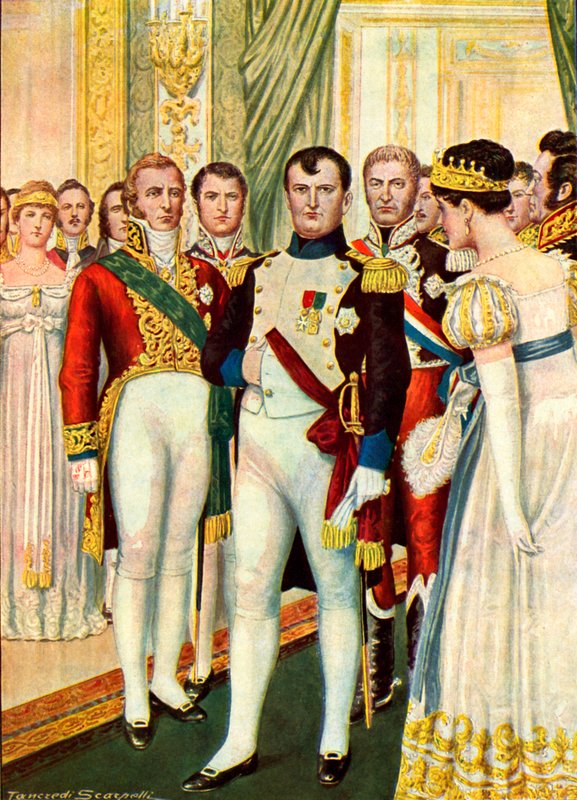Napoleon aan het Hof door Tancredi Scarpelli