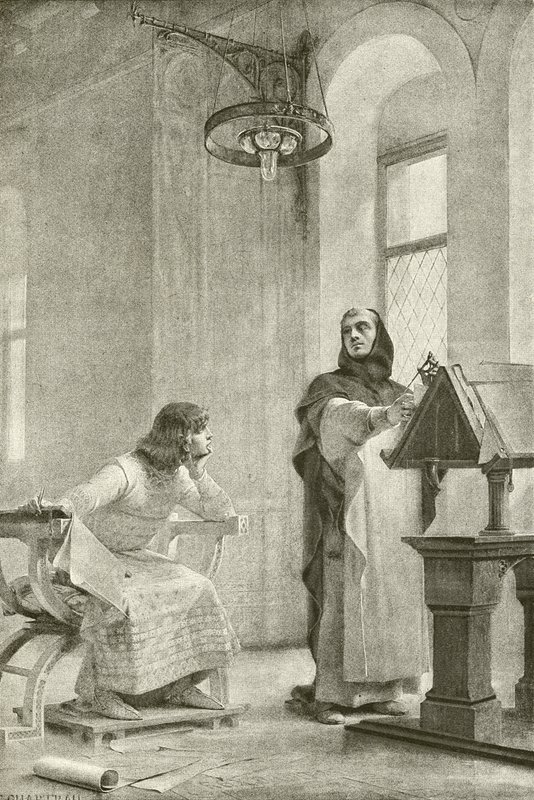 De opvoeding van Lodewijk IX door Theobald Chartran