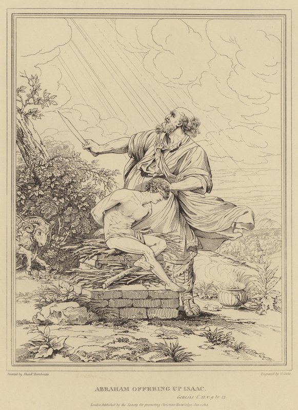 Abraham offert Isaak, Genesis door Theodor Rombouts