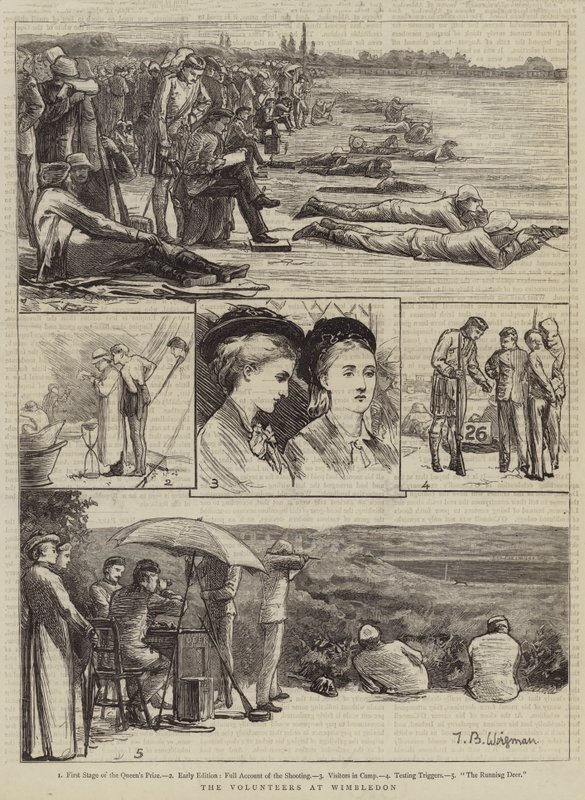 De Vrijwilligers bij Wimbledon door Theodore Blake Wirgman