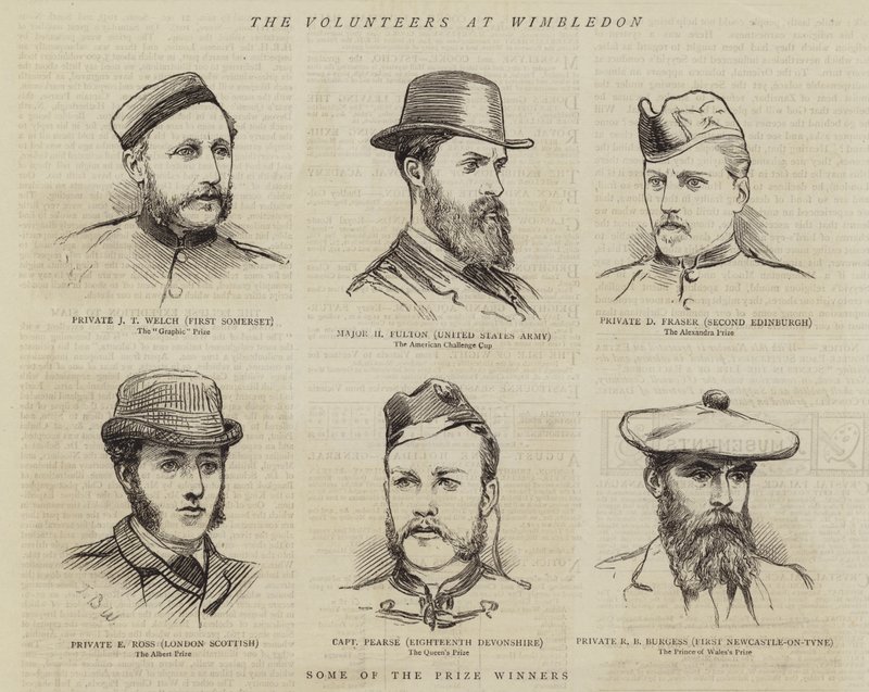 De vrijwilligers bij Wimbledon door Theodore Blake Wirgman