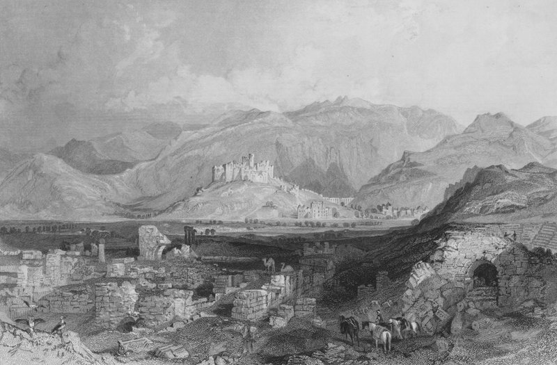 Efeze, het kasteel van Aiasaluk in de verte door Thomas Allom